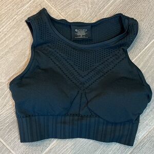 Athleta Navy Blue High-Neck Seamless Performance Sports Bra Women’s Sz Medium